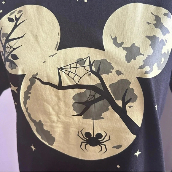 Disney Themed Halloween Black & Neon T-Shirt, Size Small (4-6) - Picture 6 of 6